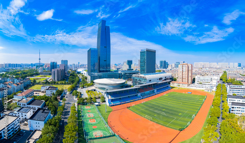 Urban environment of Wuzhong Sports Center, Suzhou City, Jiangsu Province photo