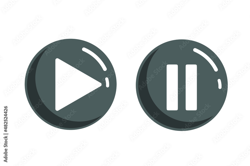 Play and Start ButtonsIcons Isolated on white background. Start and Stop Black Buttons for social media, website designs and any kind of graphic design. Multimedia concept. Mobile app element. Play and Start ButtonsIcons Isolated on white background. Start and Stop Black Buttons for social media, website designs and any kind of graphic design. Multimedia concept. Mobile app element.