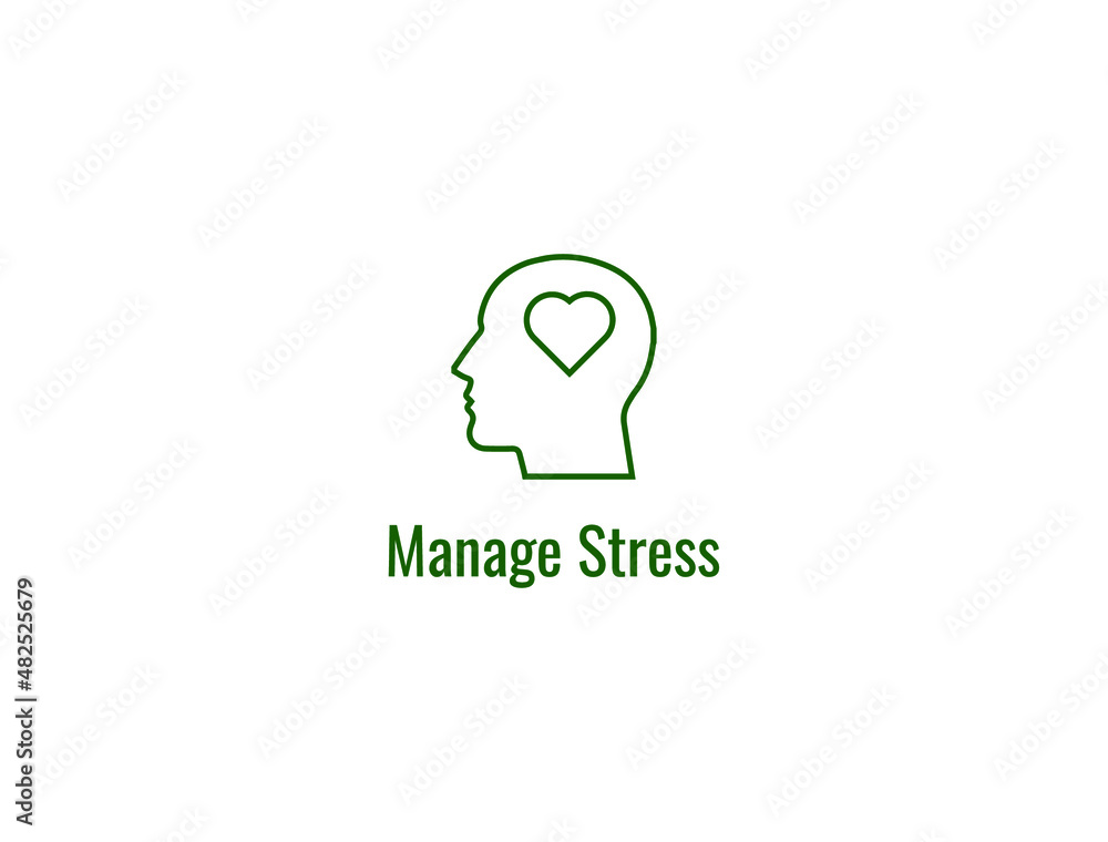 manage stress icon vector illustration manage stress icon vector illustration