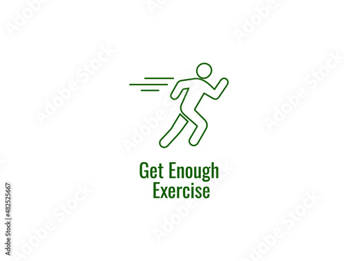 Get enough sleep icon vector illustration 