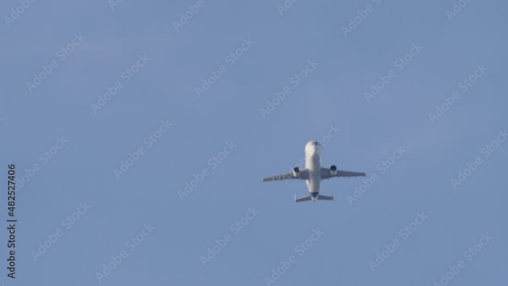Cargo aircraft Airbus Beluga take off and climb, long shot. Airbus A300-600ST Super Transporter wide-body for the transportation of oversized cargo Cargo aircraft Airbus Beluga take off and climb, long shot. Airbus A300-600ST Super Transporter wide-body for the transportation of oversized cargo