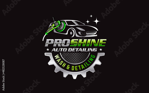 Illustration vector graphic of auto detailing servis logo design template-05