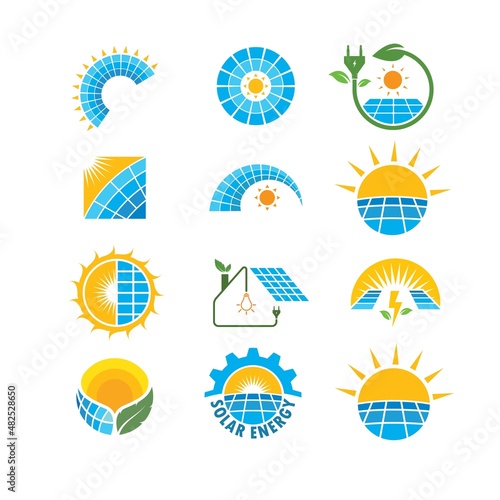 solar panel element vector icon concept design