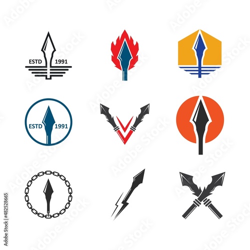 spear icon set  vector illustration design