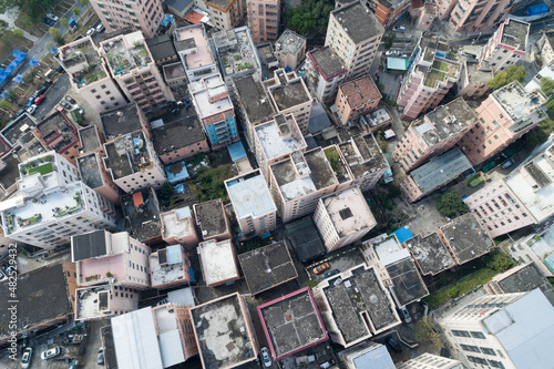 Aerial view of  urban village landscape  in Shenzhen city,China © lzf