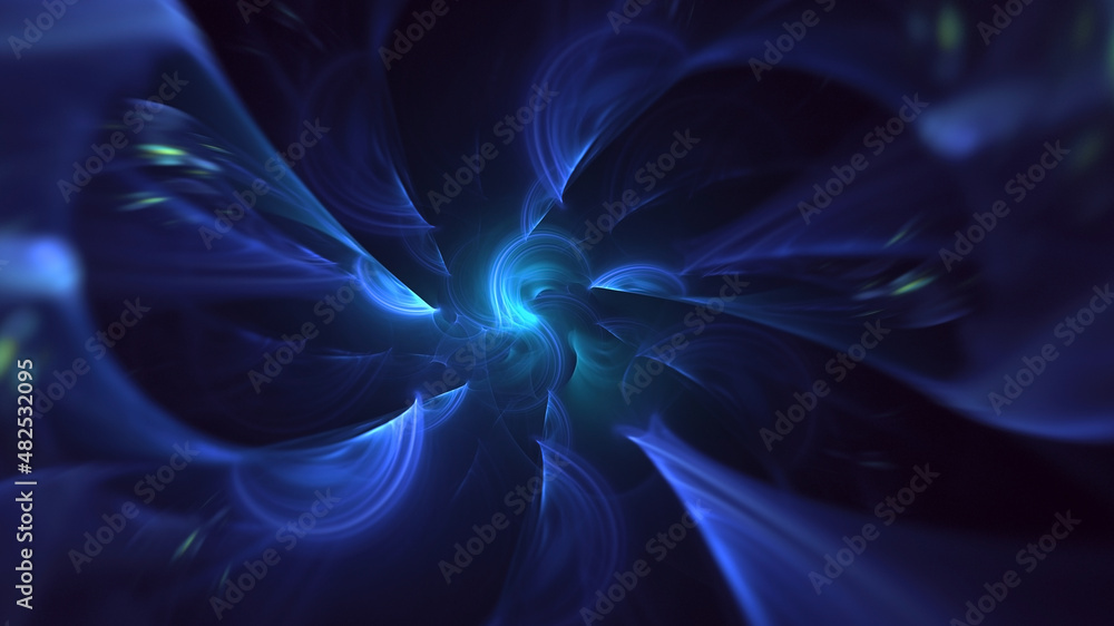 Obraz premium 3D rendering abstract multicolor fractal light background