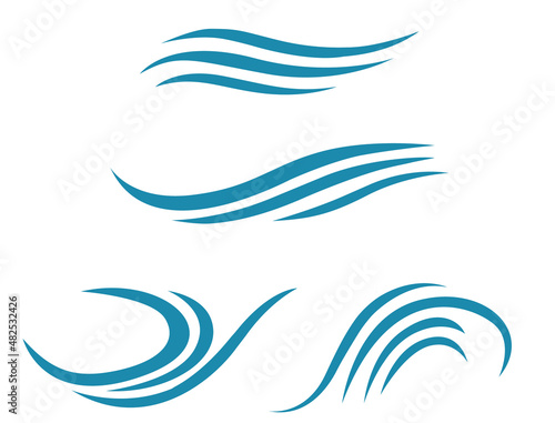 sea wave abstract design vector illustration 