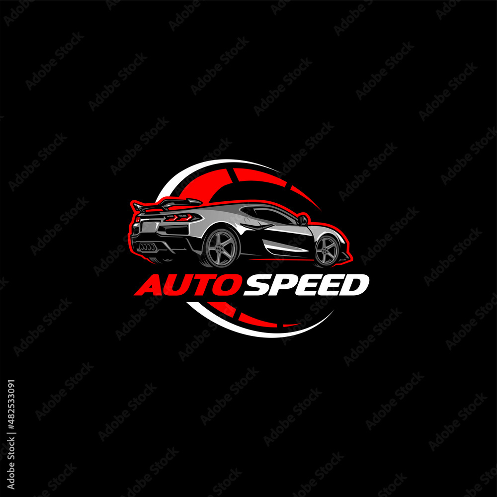 car logo concept in black background vector