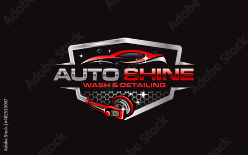 Illustration vector graphic of auto detailing servis logo design template-05