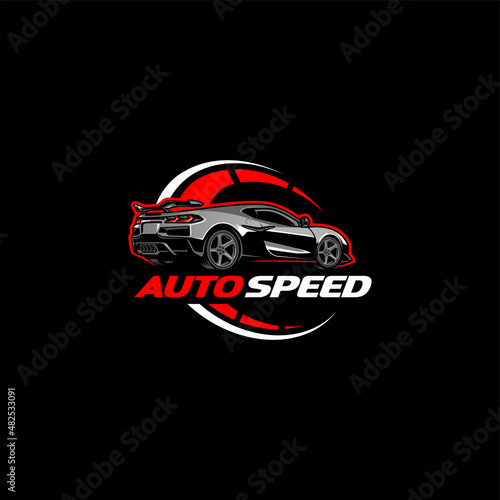 car logo concept in black background vector