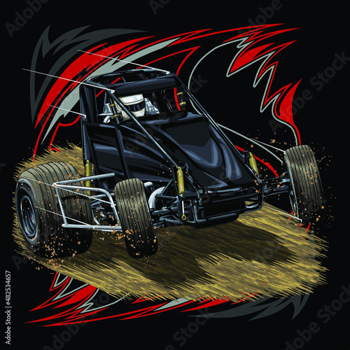 dirt race isolated on white background for poster, t-shirt print, business element, social media content, blog, sticker, vlog, and card. vector illustration.