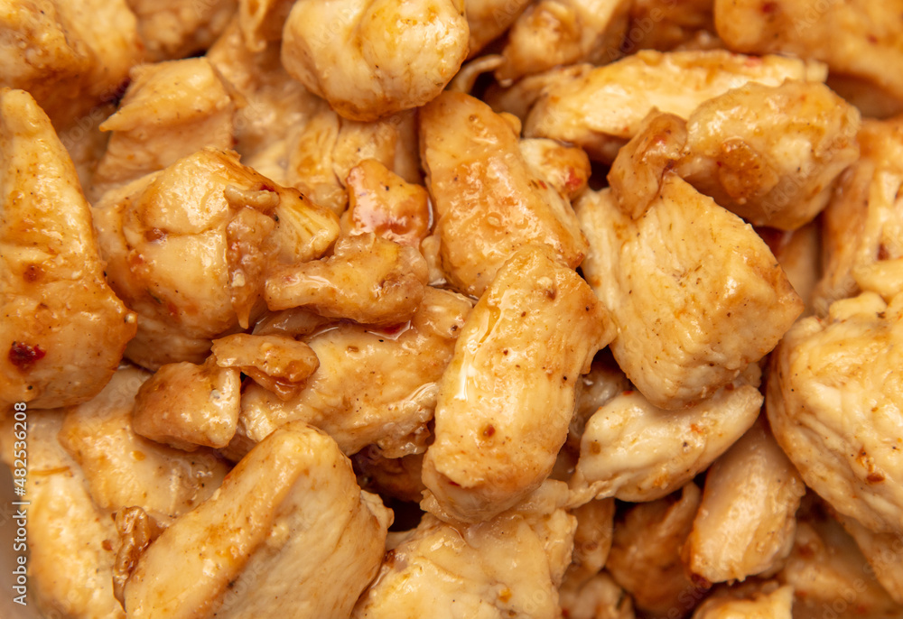 Fried chicken meat as background. Fried chicken meat as background.