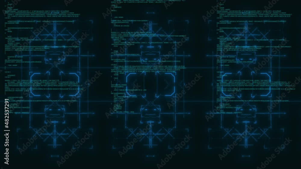 Animated futuristic HUD technology background display Animated futuristic HUD technology background display