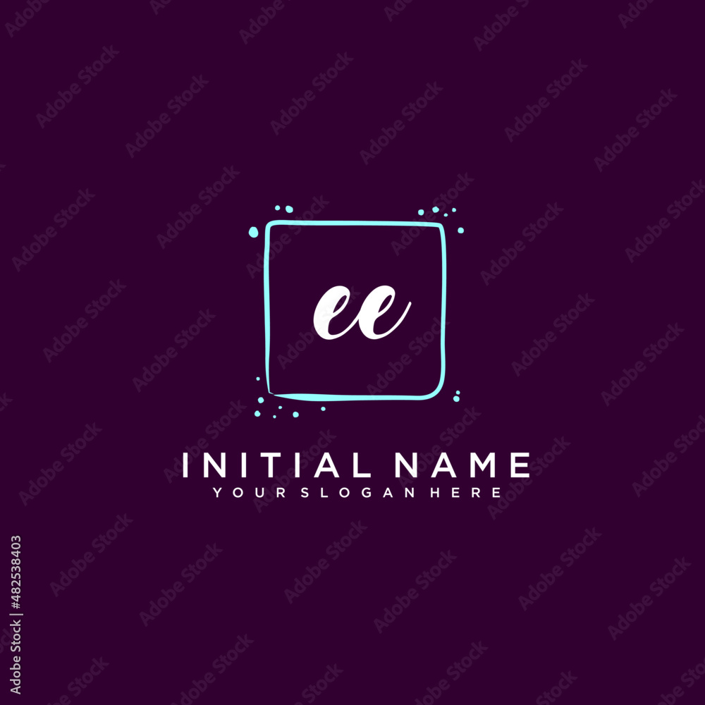 EE monogram logo template vector EE monogram logo template vector