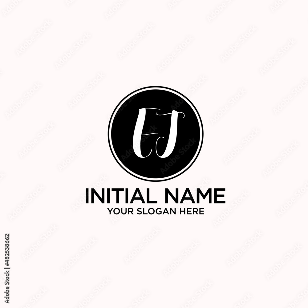 EJ monogram logo template vector EJ monogram logo template vector