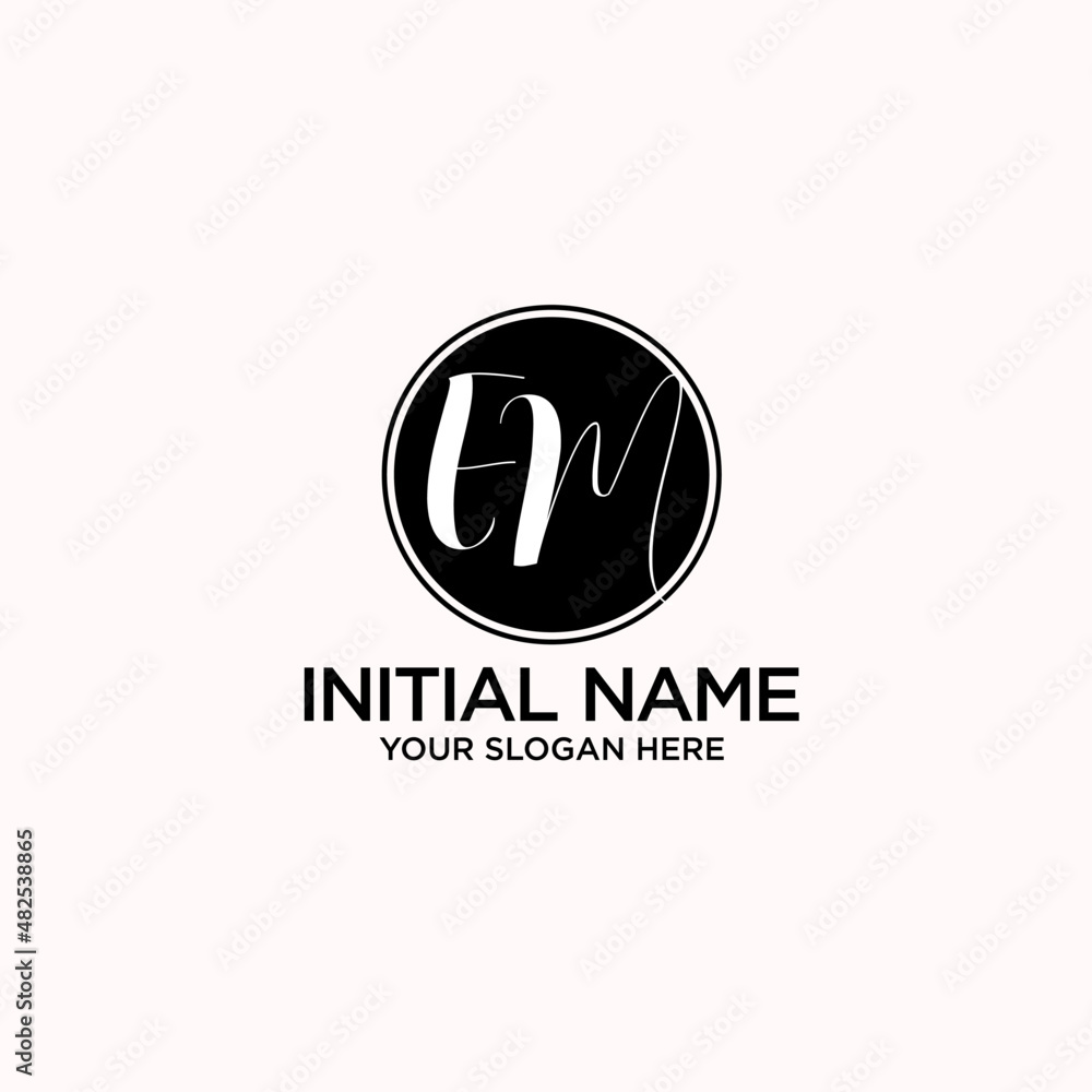 EM monogram logo template vector EM monogram logo template vector