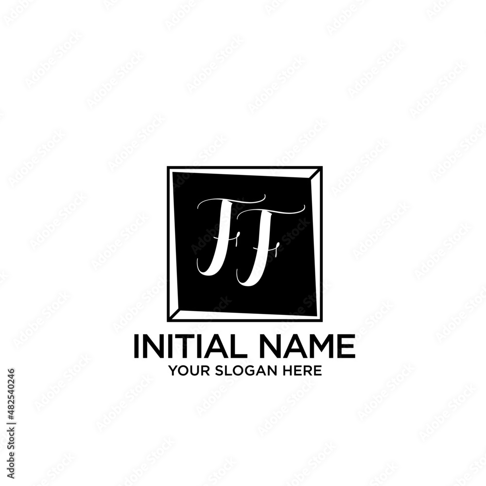 FF monogram logo template vector FF monogram logo template vector