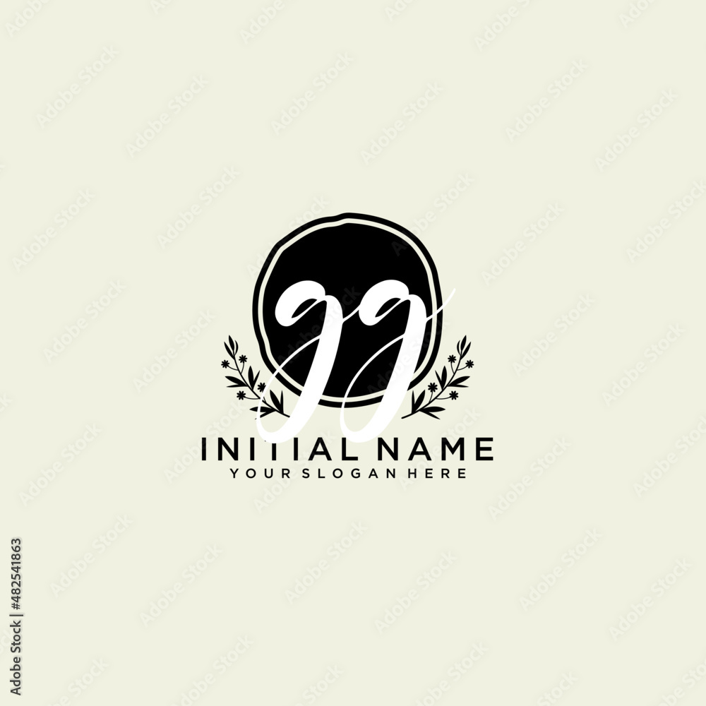 GG monogram logo template vector GG monogram logo template vector