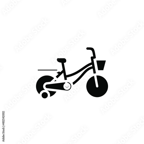 Bike, Bicycle Solid Icon Vector Illustration Logo Template. Suitable For Many Purposes.