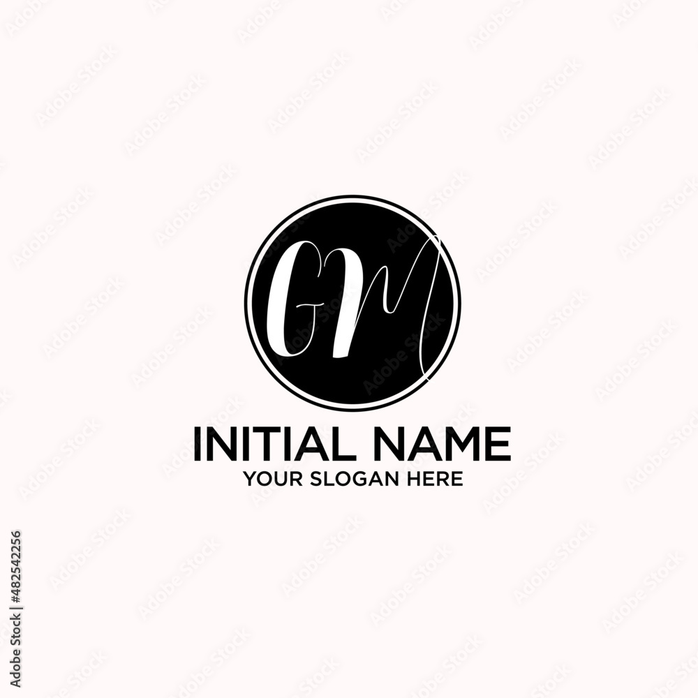 GM monogram logo template vector GM monogram logo template vector
