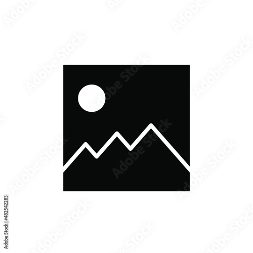 Picture, Gallery, Image Solid Icon Vector Illustration Logo Template. Suitable For Many Purposes.
