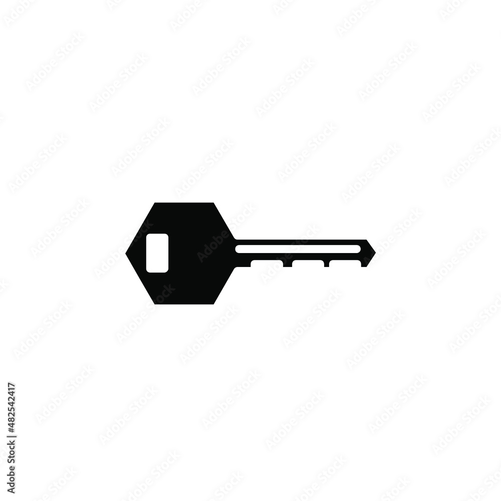 Key Solid Icon Vector Illustration Logo Template. Suitable For Many Purposes.