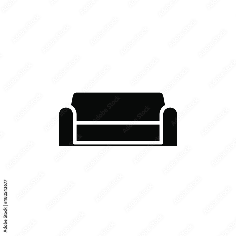 Chair, Seat, Sofa Solid Icon Vector Illustration Logo Template. Suitable For Many Purposes. Chair, Seat, Sofa Solid Icon Vector Illustration Logo Template. Suitable For Many Purposes.