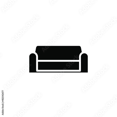 Chair, Seat, Sofa Solid Icon Vector Illustration Logo Template. Suitable For Many Purposes. © Lalavida
