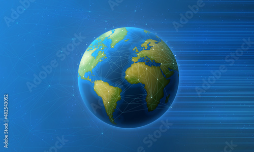 earth global network connection atlantic ocean simple