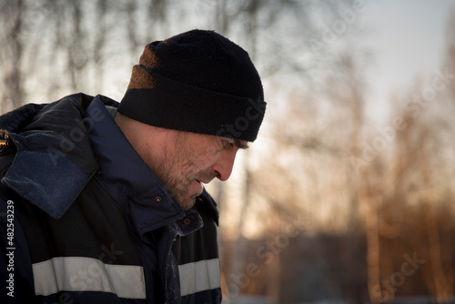 Wallpaper Mural Close-up facial portrait of worker at construction site Torontodigital.ca