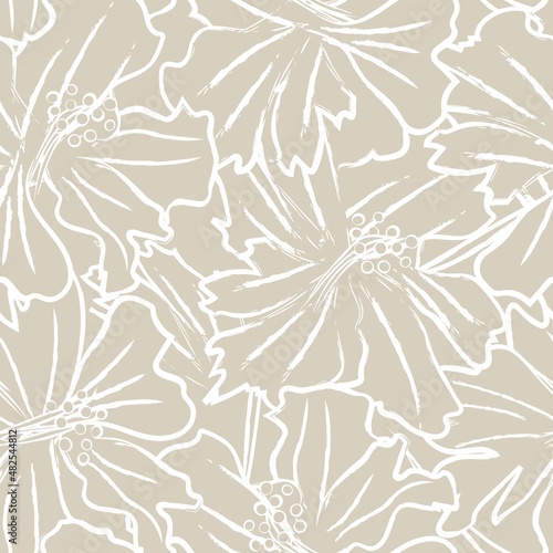 Floral Brush strokes Seamless Pattern Design
