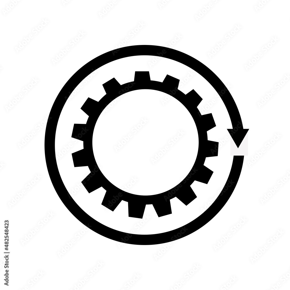 Continuous improvement simple icon vector. Stroke vector illustration on a white background.