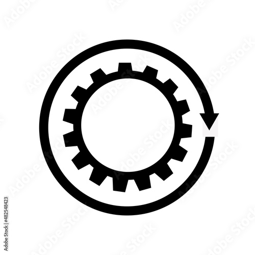 Continuous improvement simple icon vector. Stroke vector illustration on a white background.