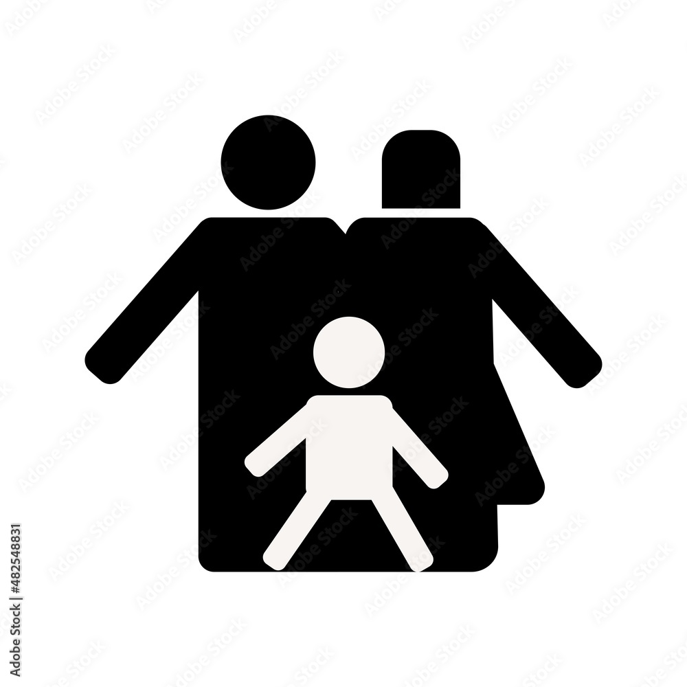 Family Icon in trendy flat style isolated on grey background. Parents symbol for your web site design, logo, app, UI. Vector illustration. Family Icon in trendy flat style isolated on grey background. Parents symbol for your web site design, logo, app, UI. Vector illustration.