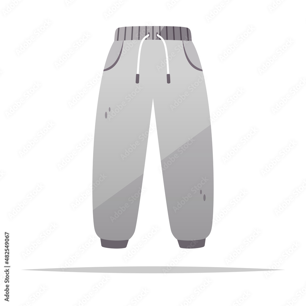Cartoon sweatpants vector isolated illustration Cartoon sweatpants vector isolated illustration