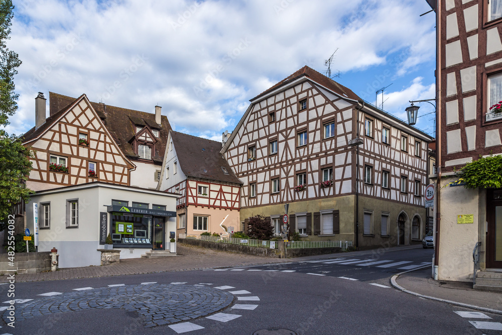 Überlingen, Germany. half-timbered buildings
