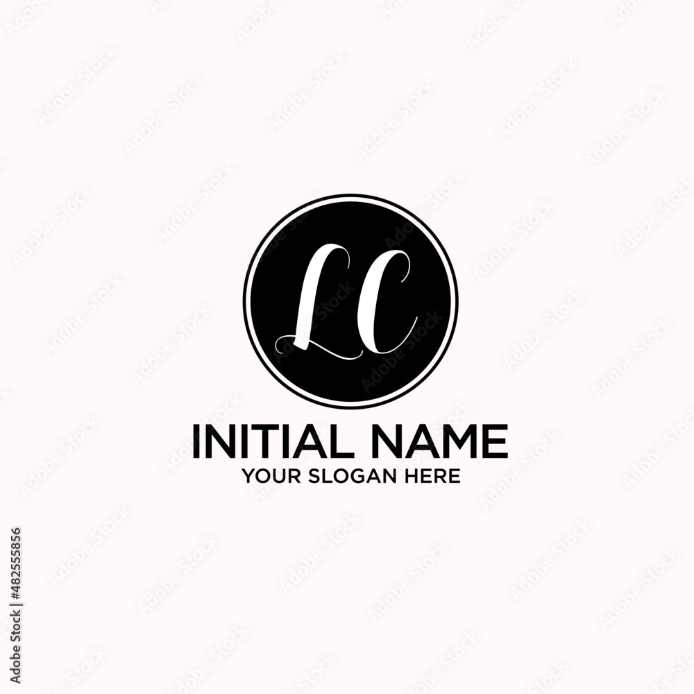 LC monogram logo template vector LC monogram logo template vector