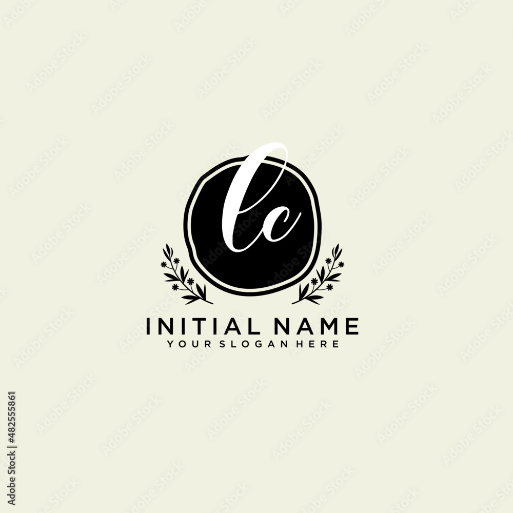 LC monogram logo template vector LC monogram logo template vector