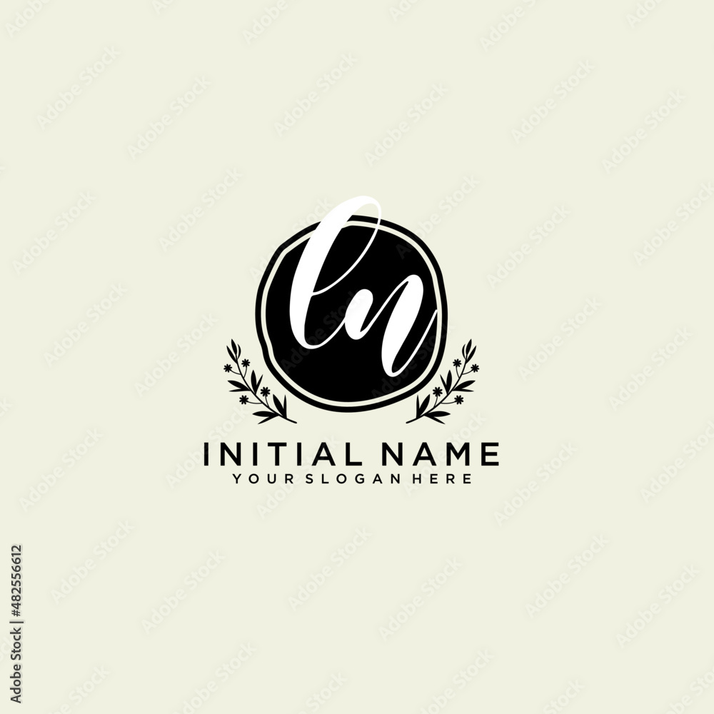 LN monogram logo template vector LN monogram logo template vector
