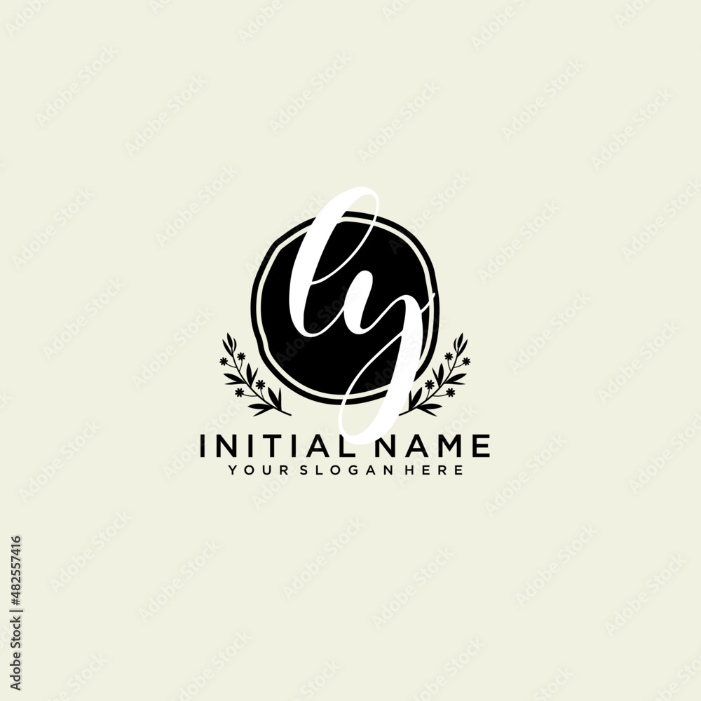 LY monogram logo template vector LY monogram logo template vector