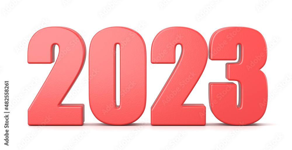 2023 Year Number Text on White 2023 Year Number Text on White