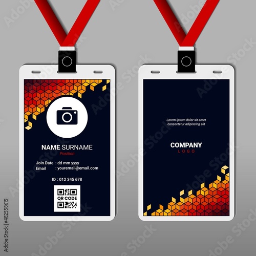 Abstract ID Card Design for Business or Company