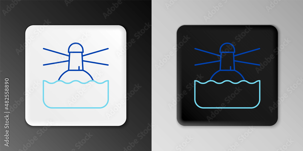 Line Lighthouse icon isolated on grey background. Colorful outline concept. Vector Line Lighthouse icon isolated on grey background. Colorful outline concept. Vector