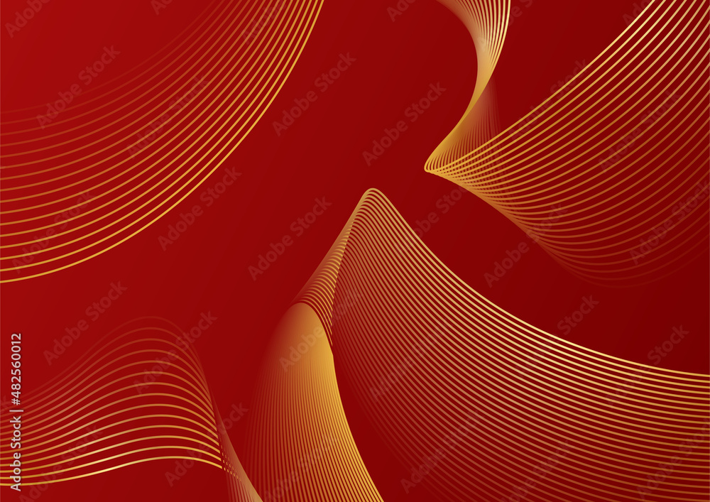 Abstract red and gold lines background Abstract red and gold lines background
