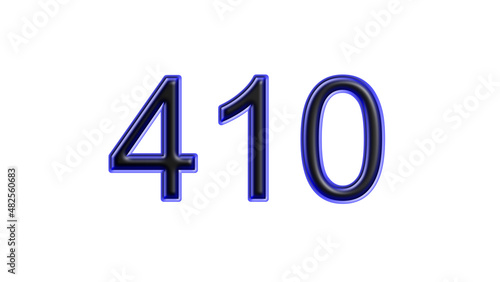 Free Download blue 410 number 3d effect white background - GFXLoad