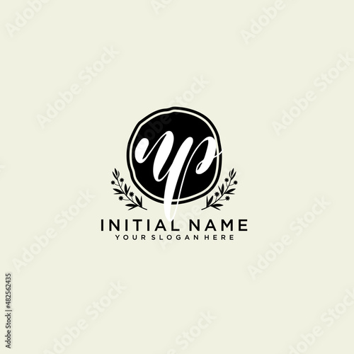 NP monogram logo template vector	