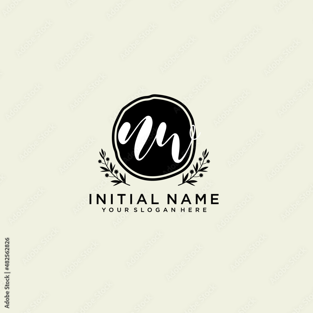NW monogram logo template vector NW monogram logo template vector