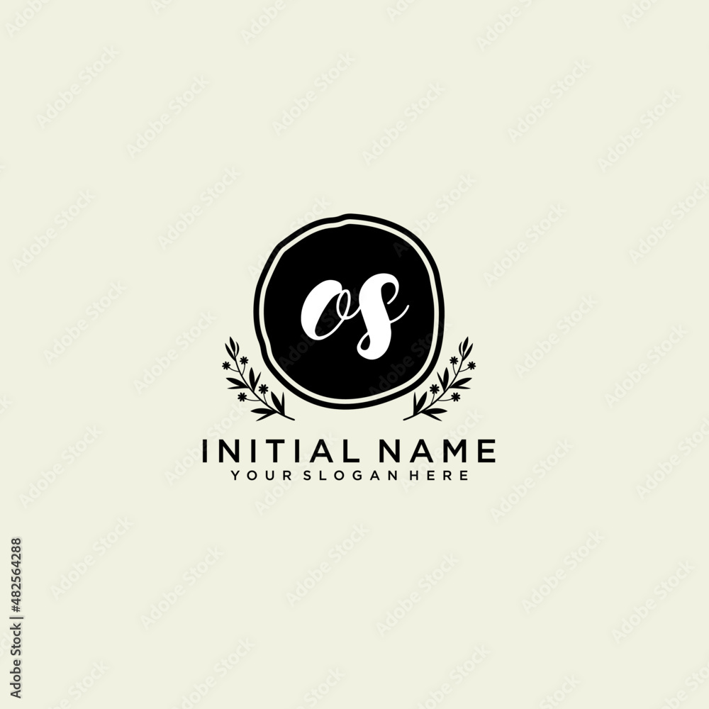 OS monogram logo template vector OS monogram logo template vector