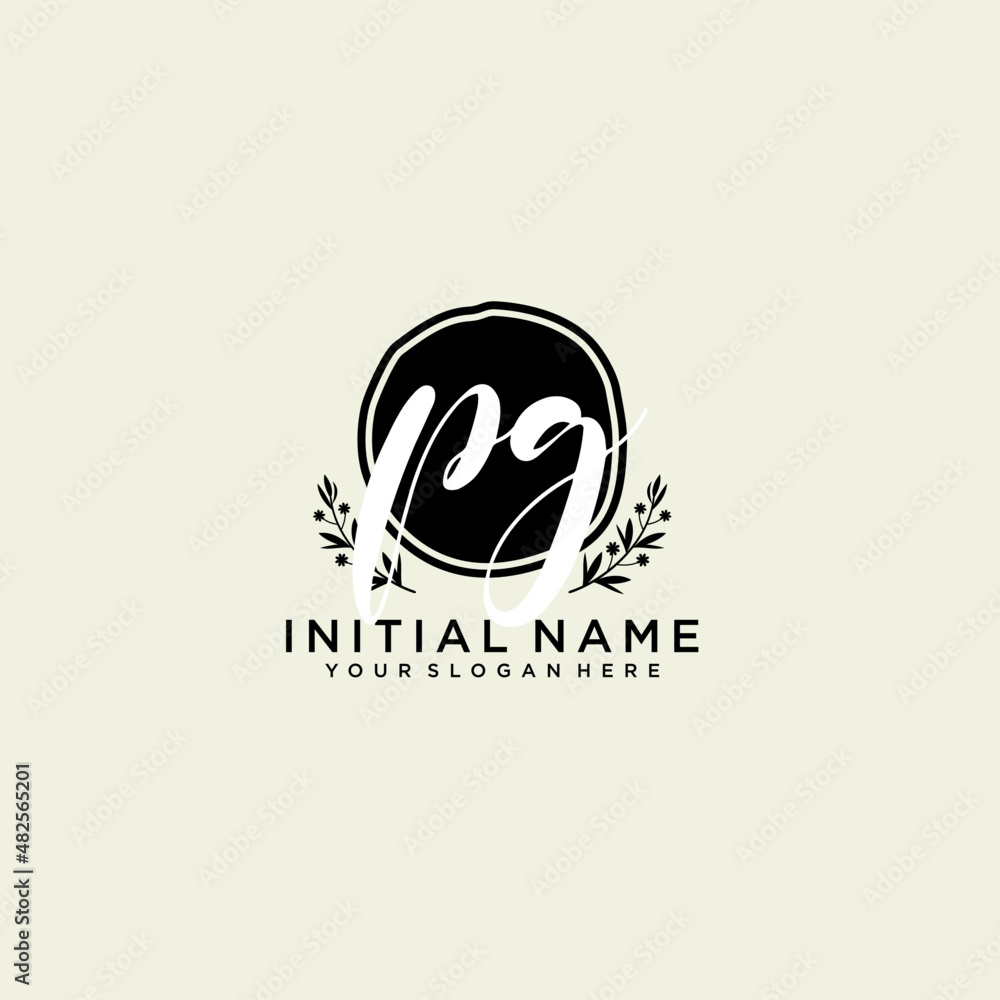 PG monogram logo template vector PG monogram logo template vector