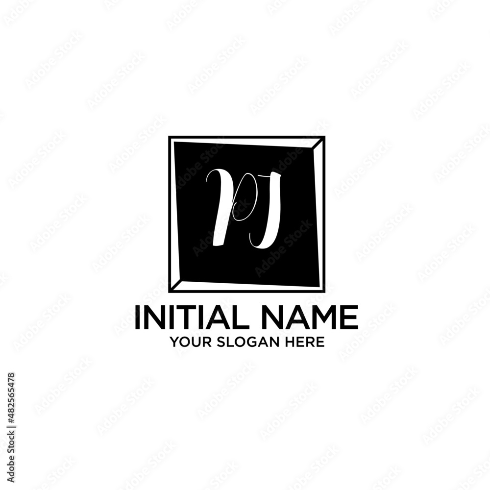PI monogram logo template vector PI monogram logo template vector